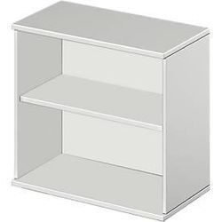 Schäfer Shop Select Ansatz-/Aufsatz-Regal LOGIN, 2 Ordnerhöhen, B 800 x T 420 x H 726 mm, lichtgrau