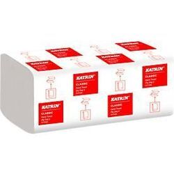 KATRIN Z-Falthandtücher, weiß, 2-lagig, 2 x 18 g/m², 244 x 230 mm, Handy-Pack mit erg. Griff, 4000 Stück