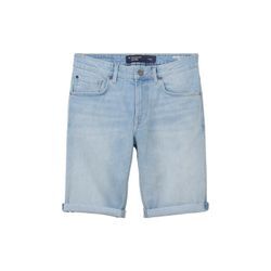 TOM TAILOR Herren TTJOSH Regular Slim Jeans Shorts, blau, Uni, Gr. 33