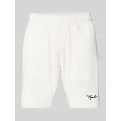 Shorts in Ripp-Optik mit Label-Stitching Modell 'SIGNAR'