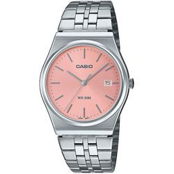 Quarzuhr, silber (silberfarben, rosa), CASIO TIMELESS COLLECTION, Armbanduhren, Damen, Armbanduhr, Herrenuhr, Damenuhr, Jugendliche, Datum, Edelstahlarmband