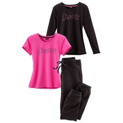 Pyjama, schwarz+pink, Gr.56/58