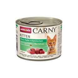 Animonda Carny Kitten Rind & Huhn & Kaninchen 12 x 200g Katzenfutter ohne Soja