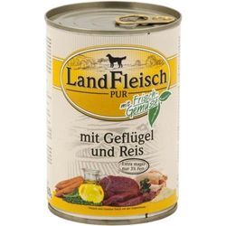 Landfleisch Dog Pur Geflügel & Reis extra mager 12 x 400g