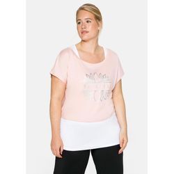 Set aus Funktionsshirt und Funktionstop, rosé+weiß, Gr.52