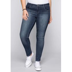 Schmale Jeans im Curvy-Schnitt SUSANNE, dark blue Denim, Gr.92